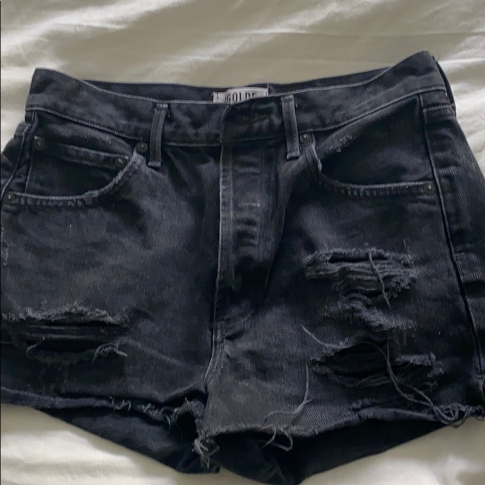 AGOLDE black jean shorts